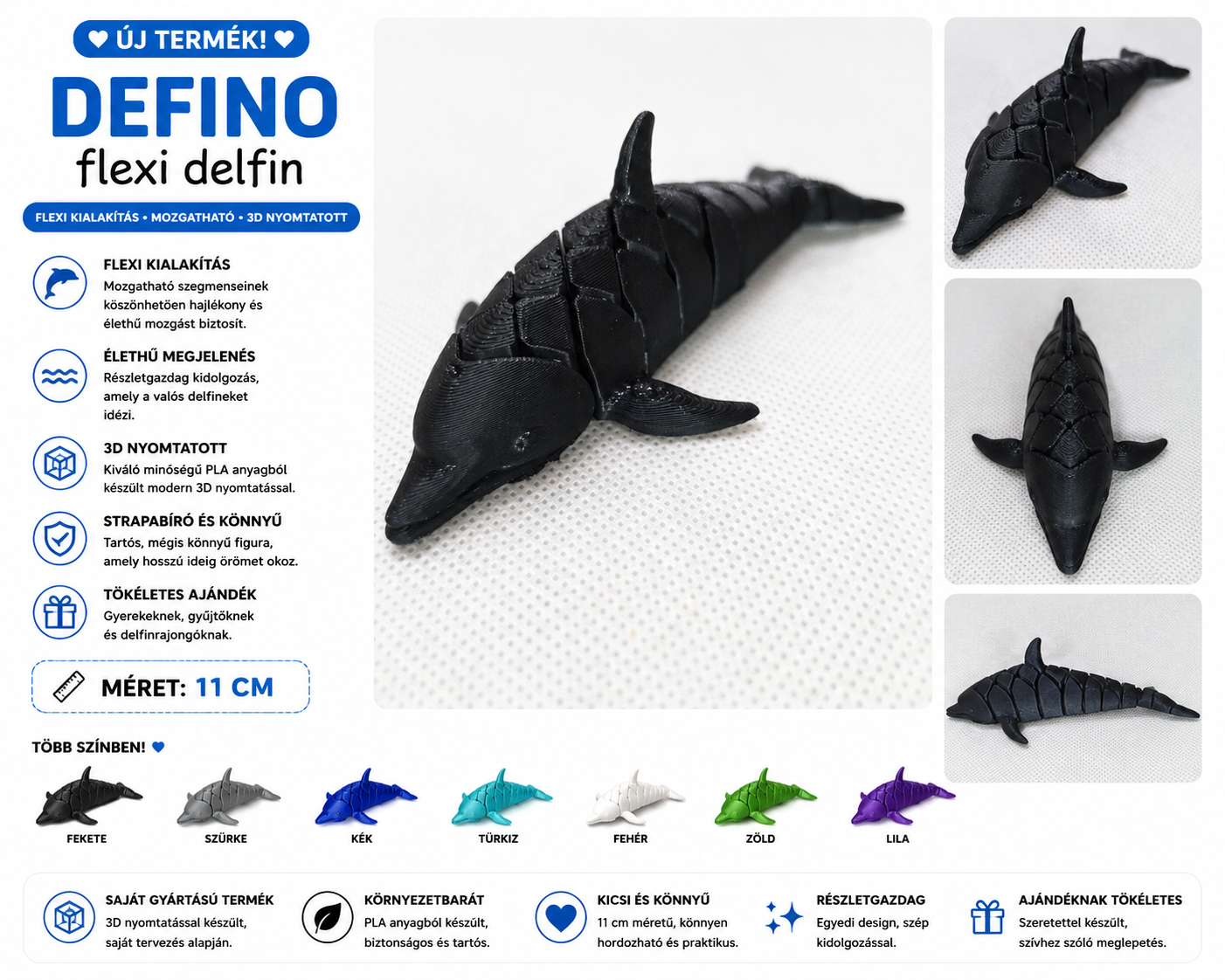 Defino Flexi Delfin – 11 cm