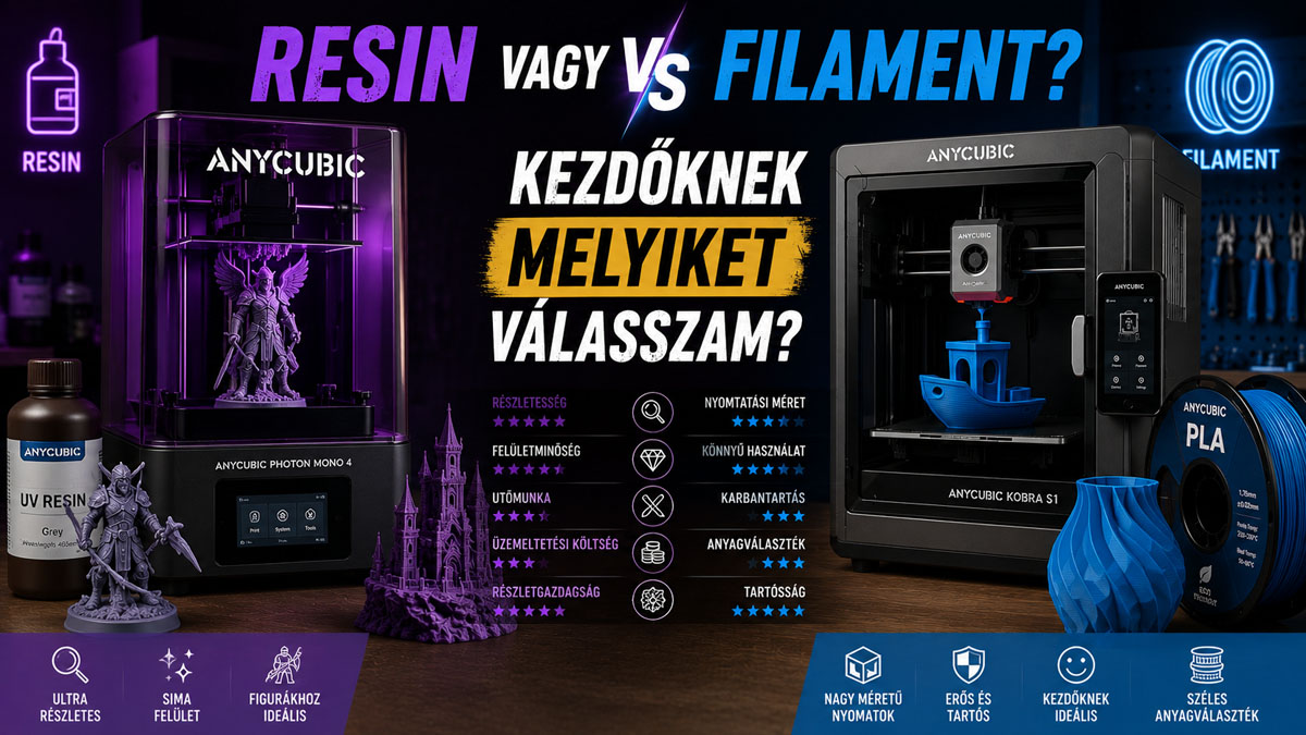 Resin vagy filament nyomtató kezdőknek?
